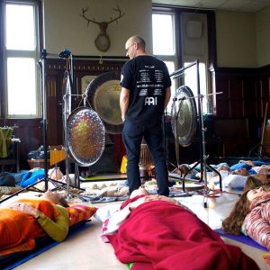 Gong Bath session in Todmorden, Manchester